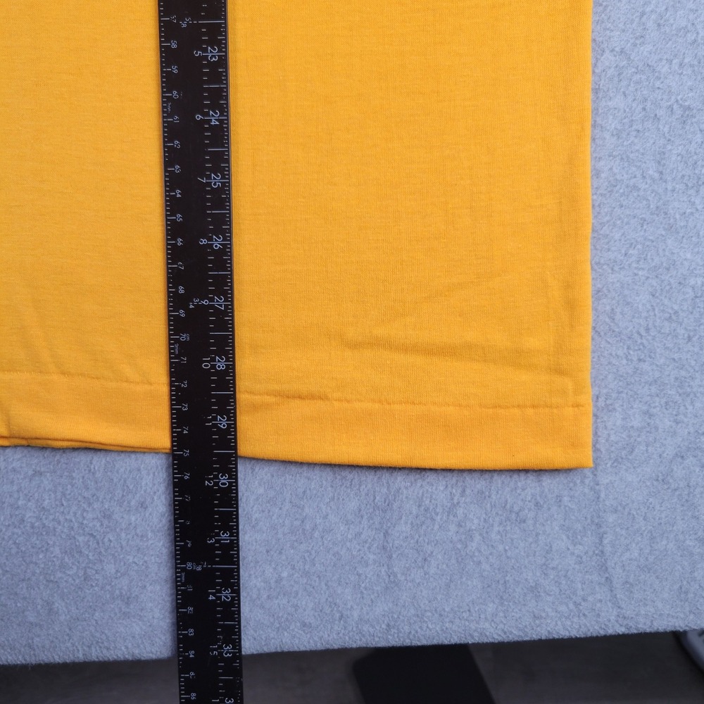 Screen Stars T-Shirt Men Large Yellow Vintage 80s Single Stitch Blank USA Made - Picture 4 of 6